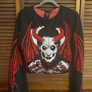 Hot Topic Ghost Papa Emeritus 4 cropped sweater
